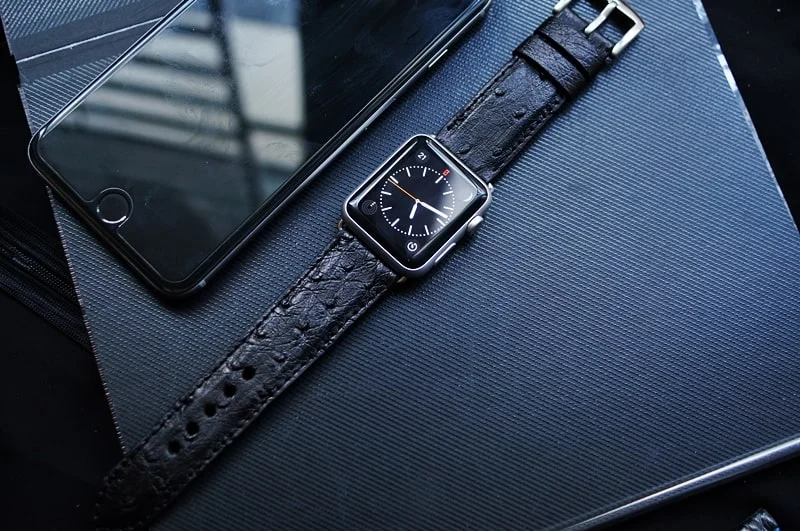 Handmade Ostrich Belly Strap 5 incl. Lugs Adapter + Buckle for Apple Watch Series 1 2 3 4 – image 3